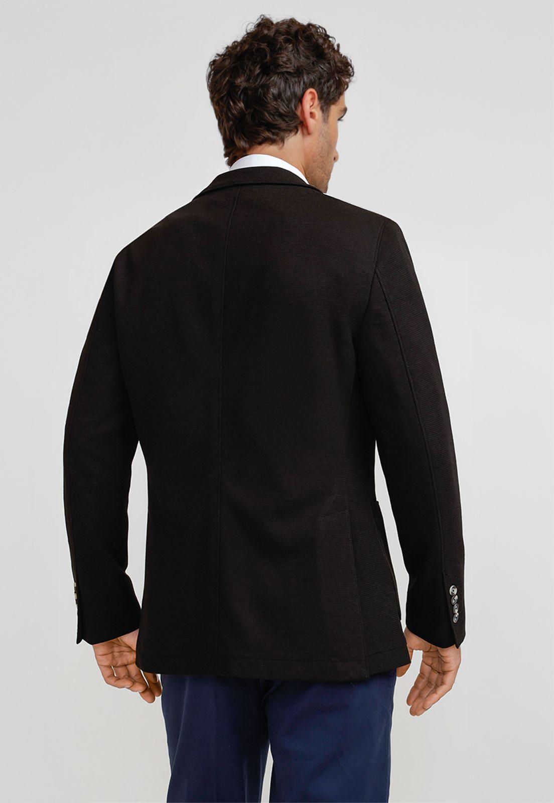 Chaqueta Hombre Tejida Basic Negro-1