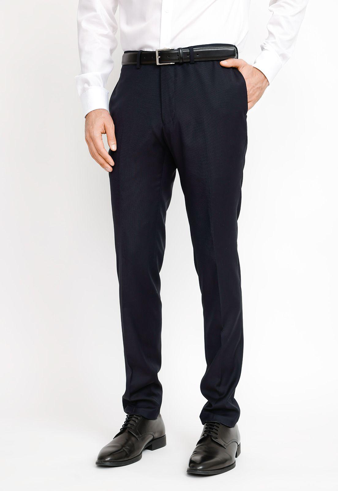 Pantalon Formal Hombre Suit Separate Washable Very Slim Negro-0