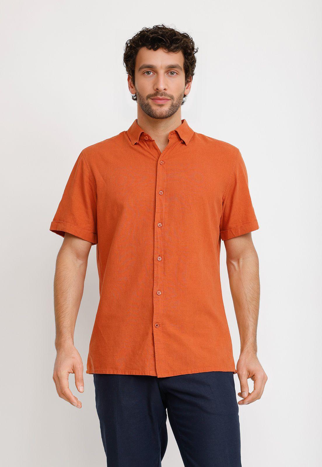 Camisa Lino Algodón Boris Naranjo-0