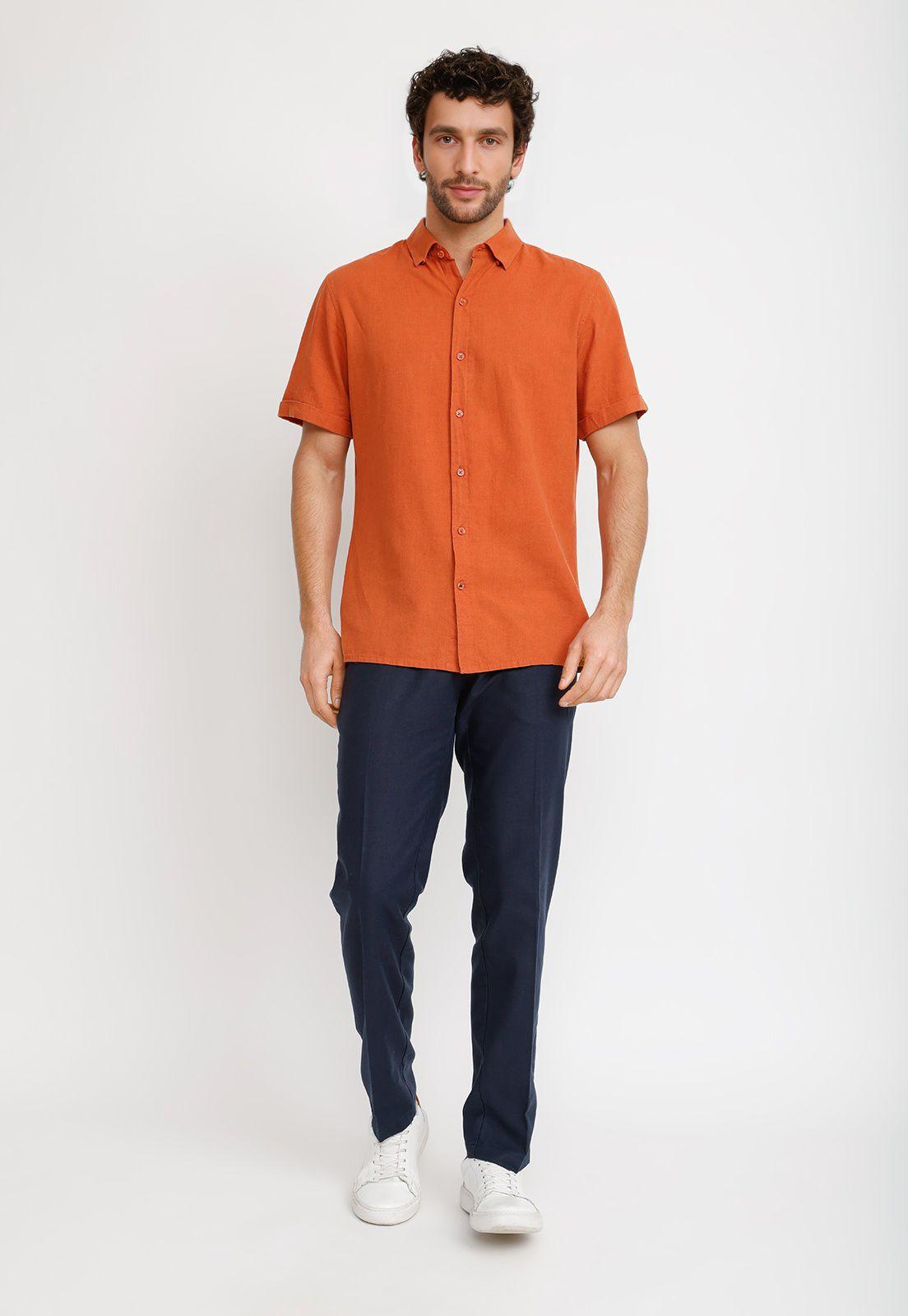 Camisa Lino Algodón Boris Naranjo-3