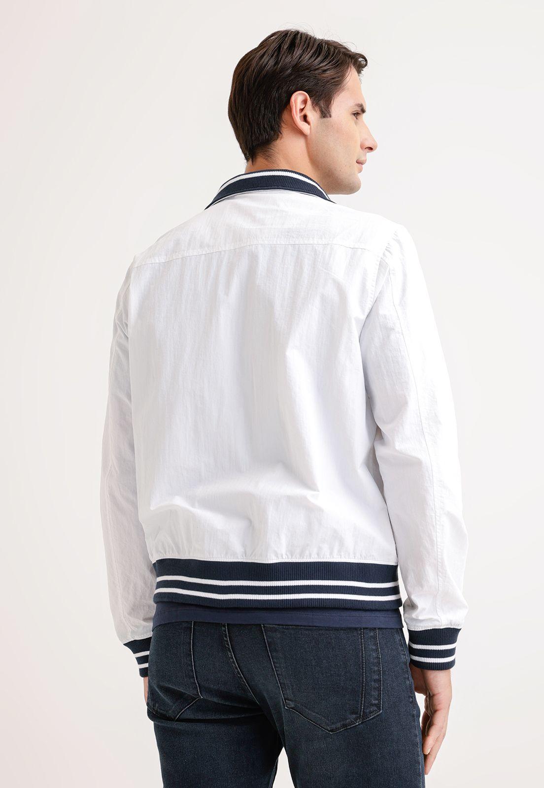 Chaqueta Hombre Cortaviento Casual Blanco-1