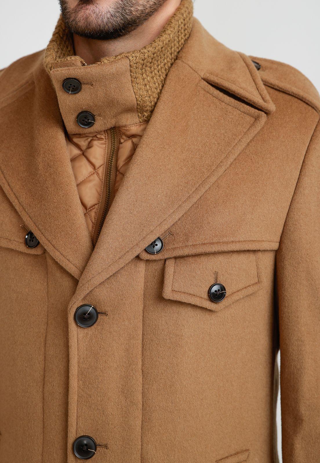 Abrigo Hombre Lana Camel-2