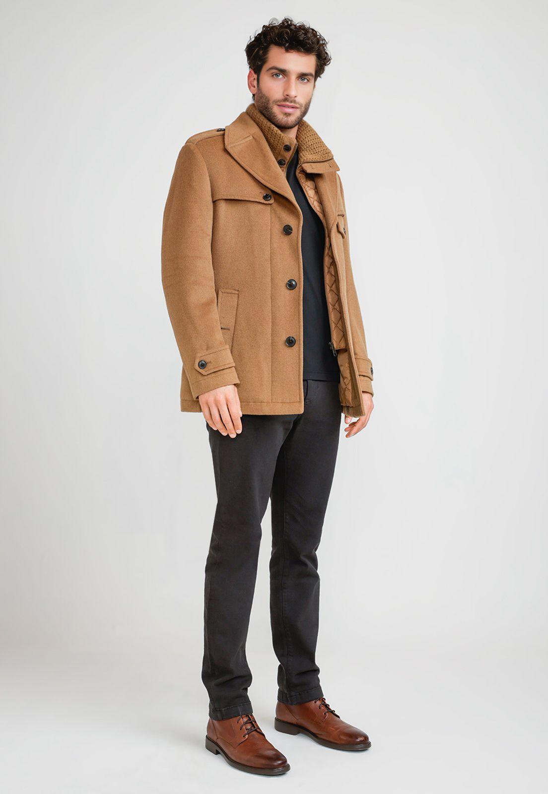 Abrigo Hombre Lana Camel-3