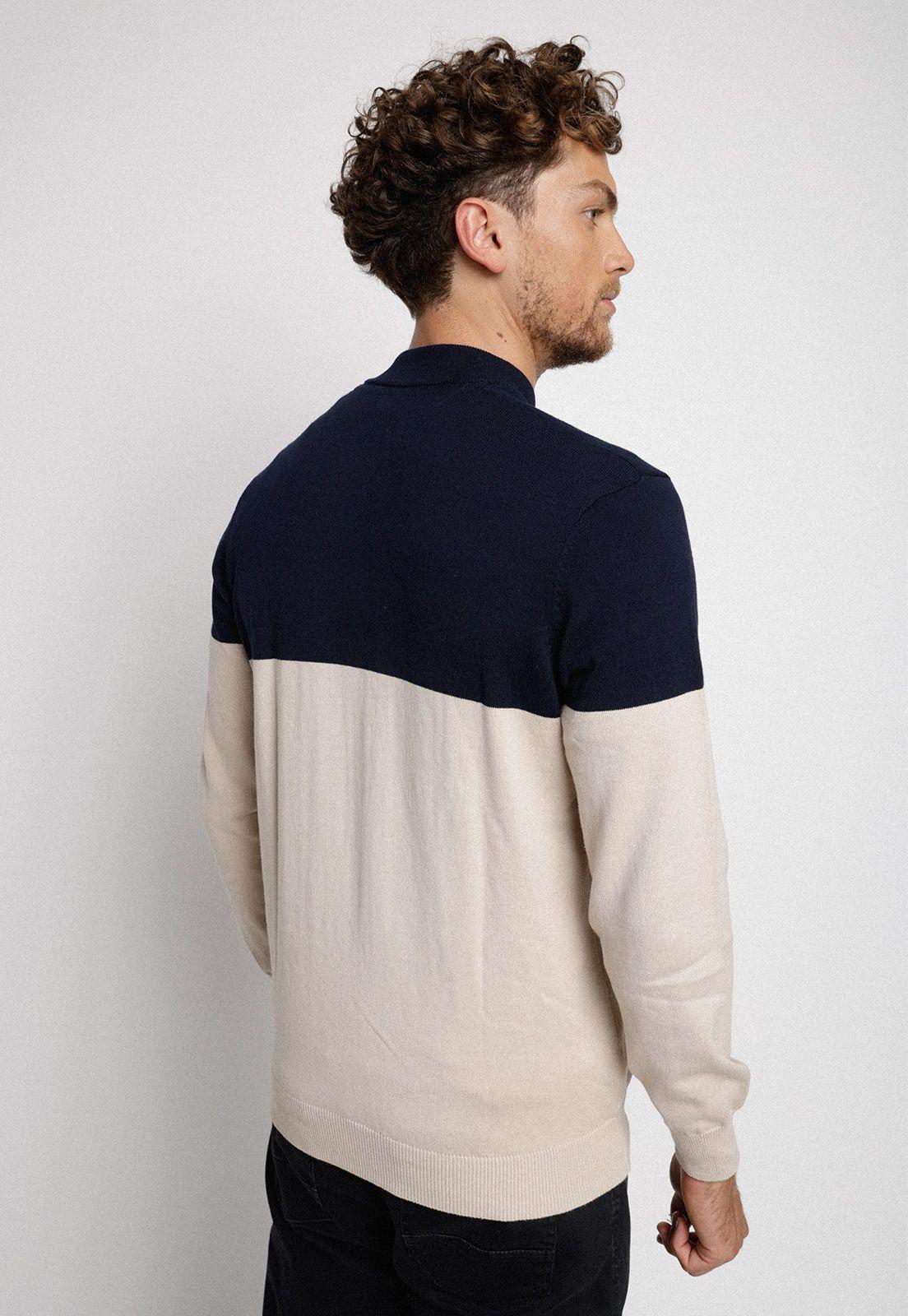 Sweater Prometeo Bomber azul marino-1