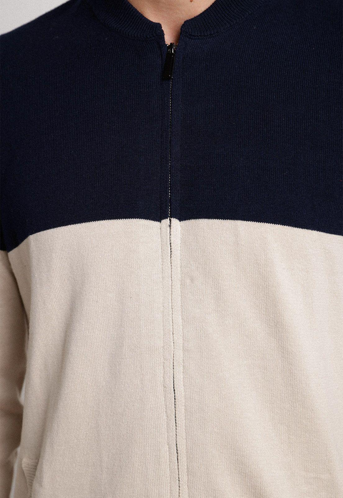 Sweater Prometeo Bomber azul marino-2