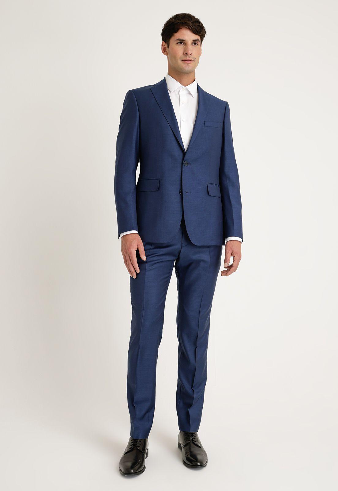 Chaqueta Azul Liso Formal Azul-3