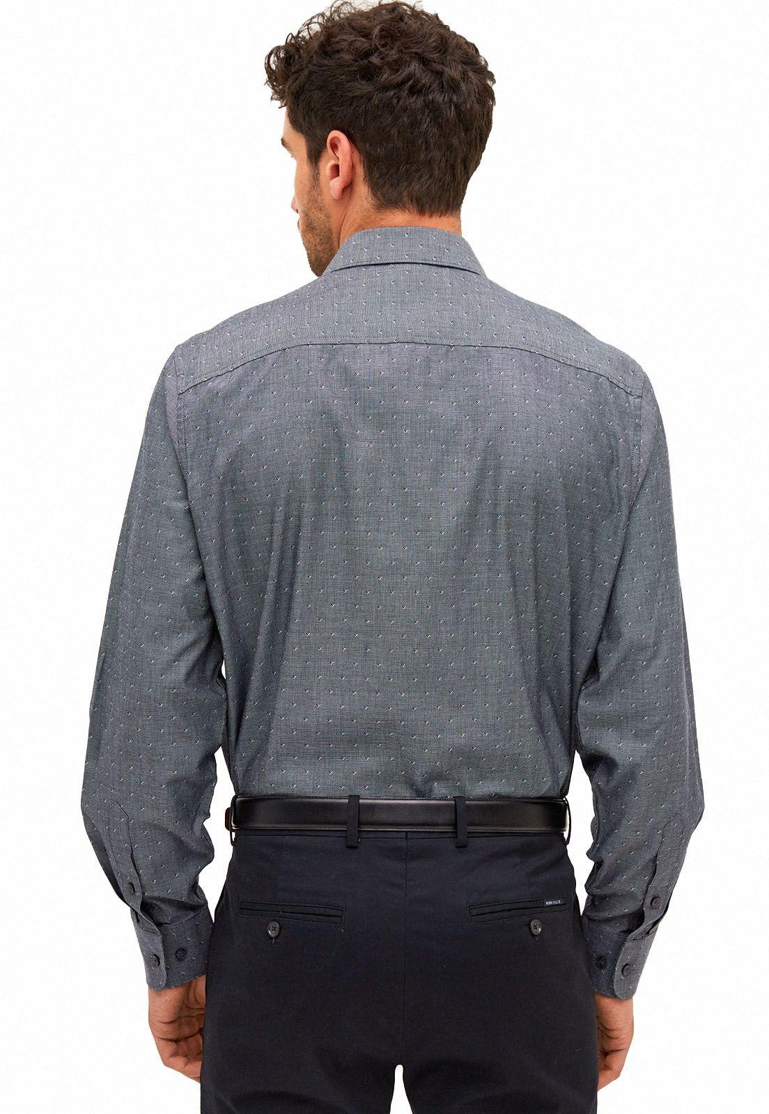 Camisa Negra Con Textura Microdiseño-1