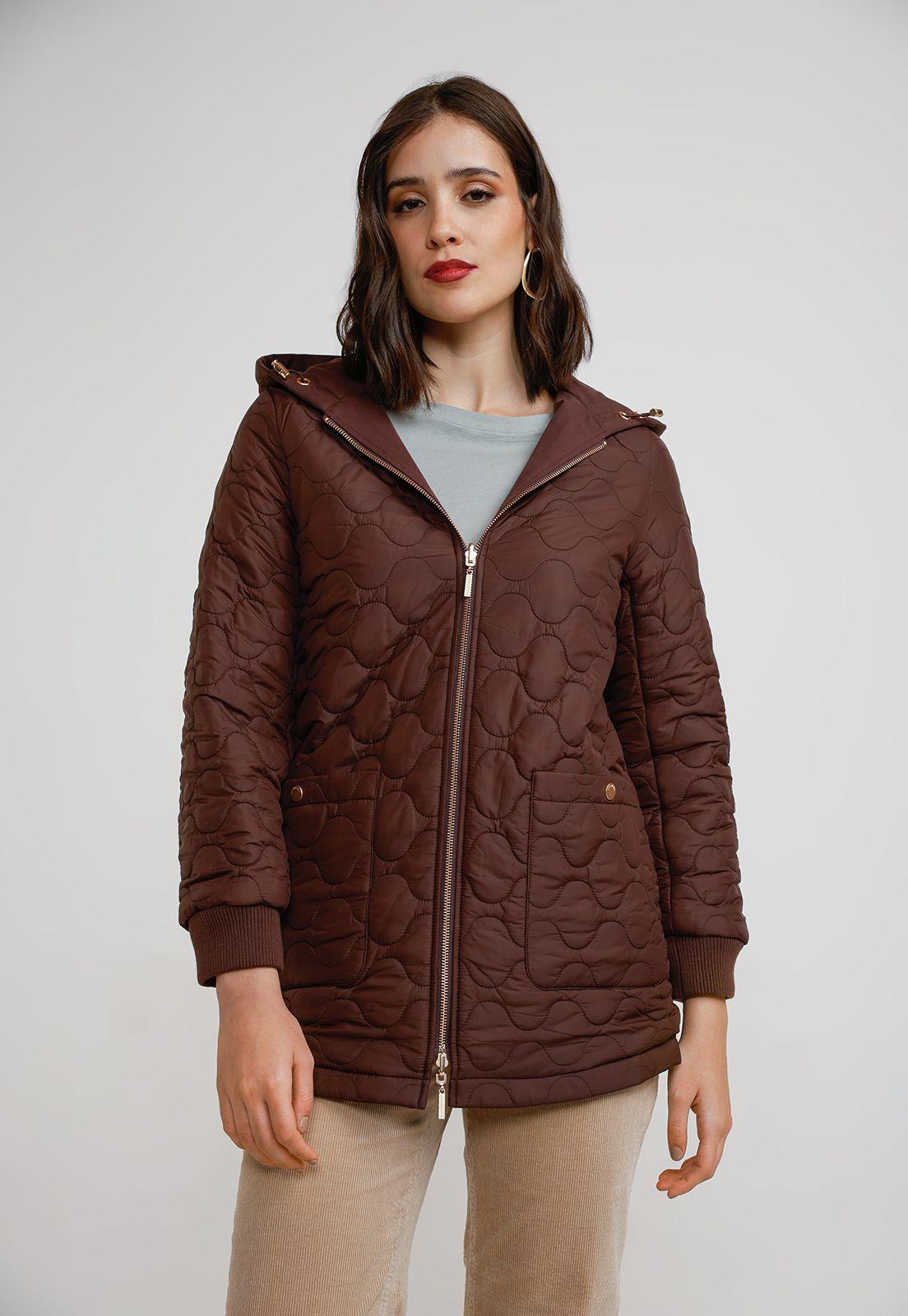 Parka Reversible Mujer Nylon Burdeo-0