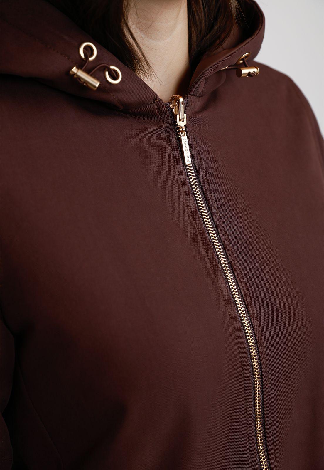 Parka Reversible Mujer Nylon Burdeo-2