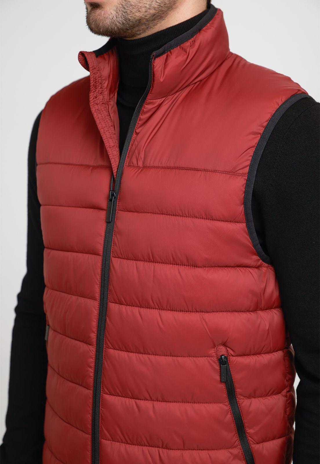Parka Hombre Sin Mangas Acolchada Rojo-2