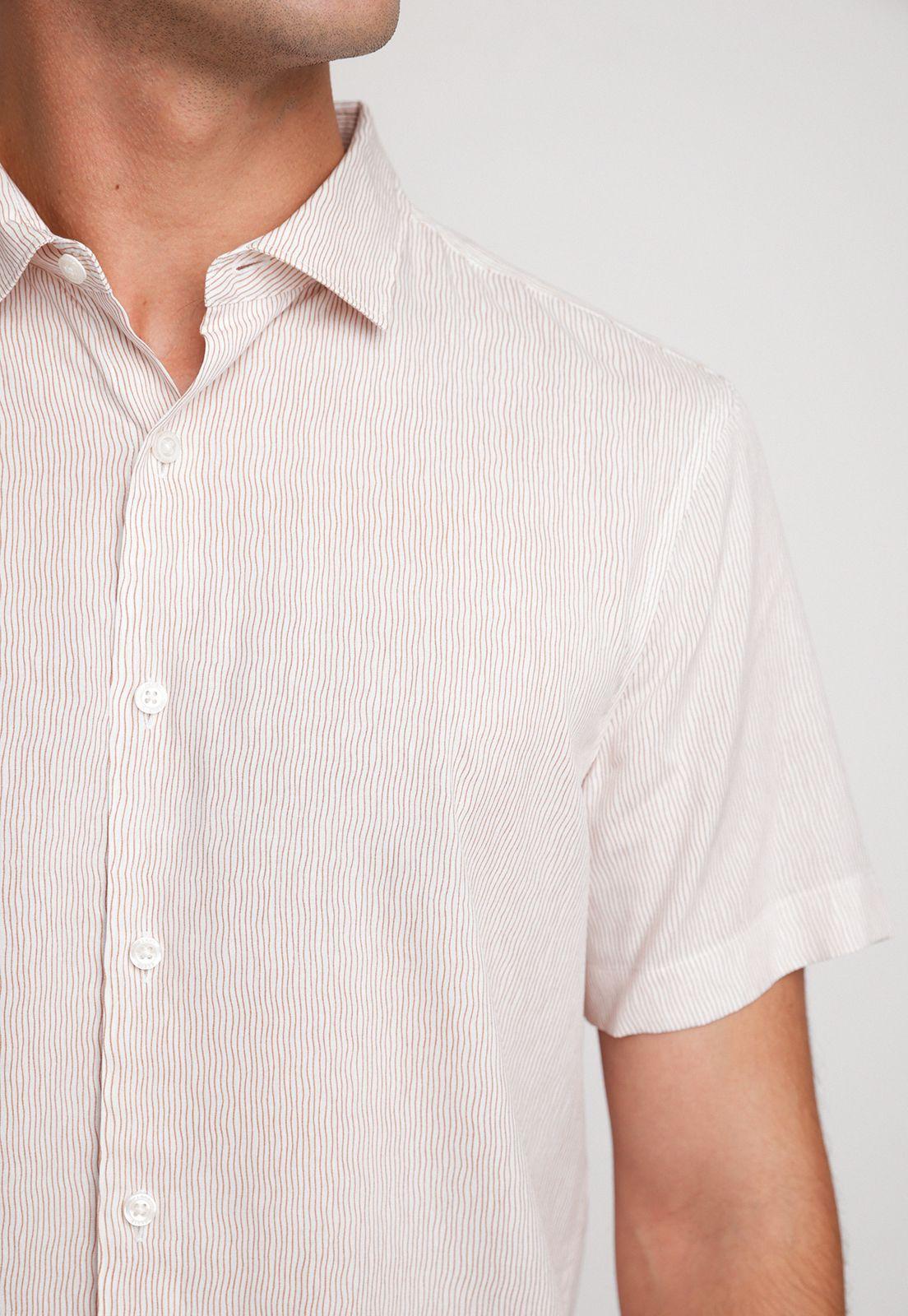 Camisa Hombre Manga Corta Estampada Nude-2