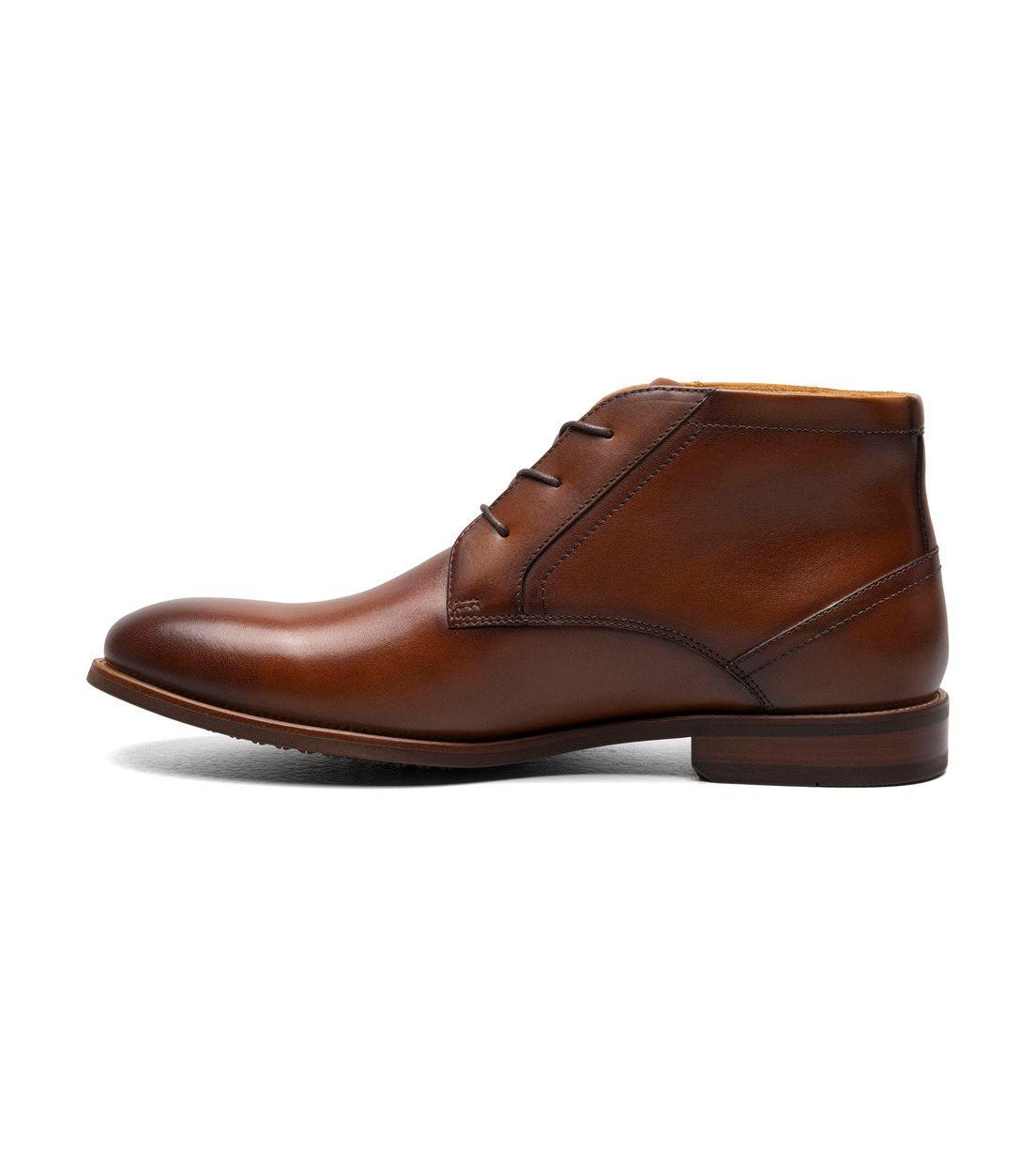 Botines Formal Rucci Plain Toe Chukka Cognac-4