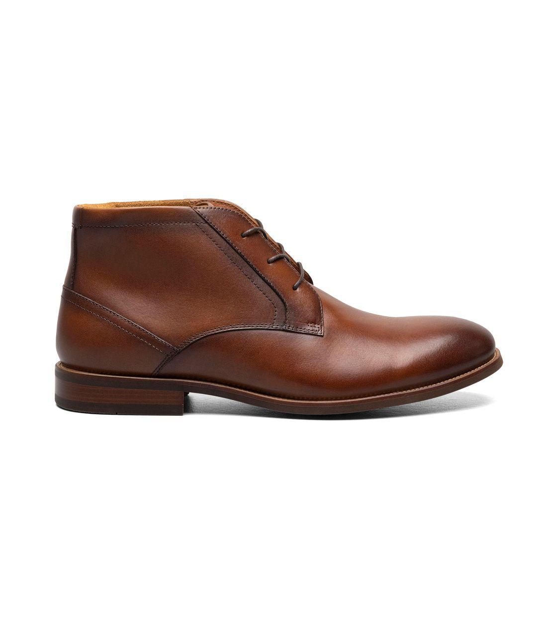 Botines Formal Rucci Plain Toe Chukka Cognac-2