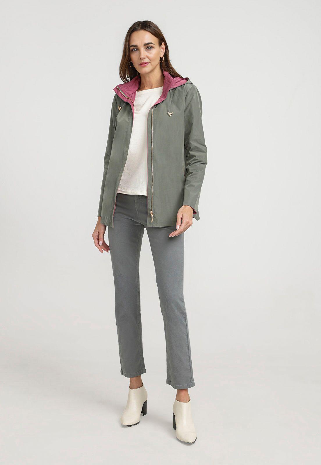 Chaqueta Mujer Eva Reversible Oliva-4