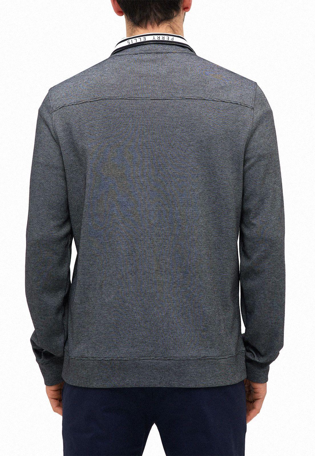 Polerón Casual Microdiseño Negro-1