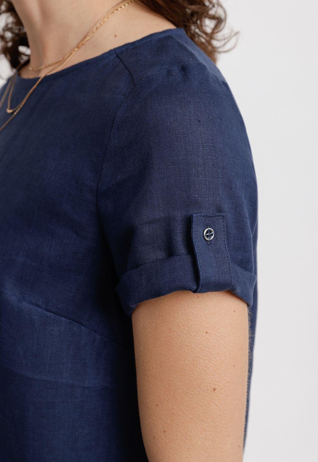 Blusa Mujer Garza Viscosa Navy-2