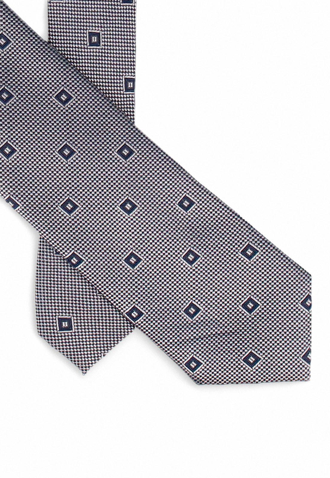 Corbata fantasía navy y blanco resist spill-1