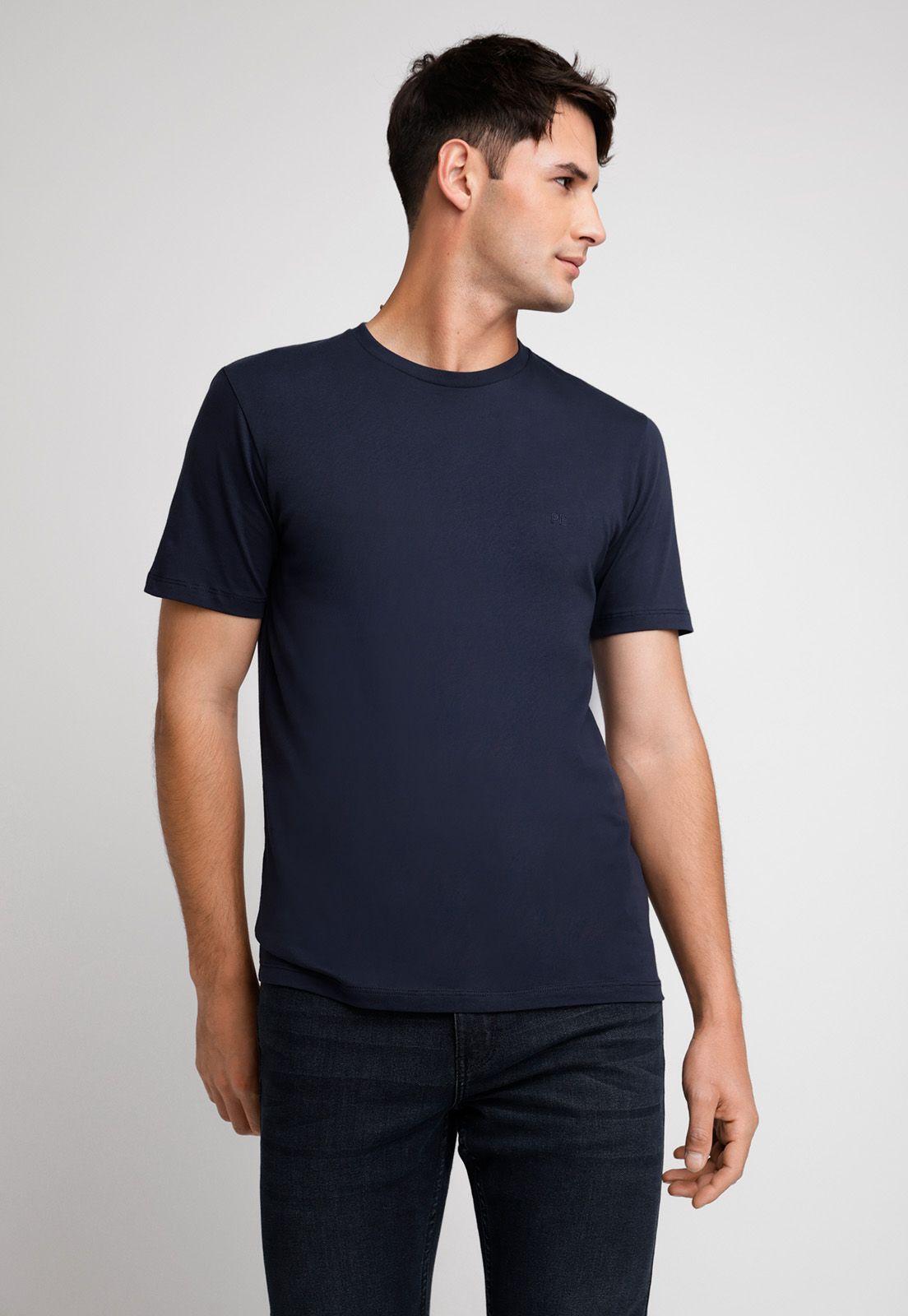 Polera Hombre Básica 100% Algodón Navy-0