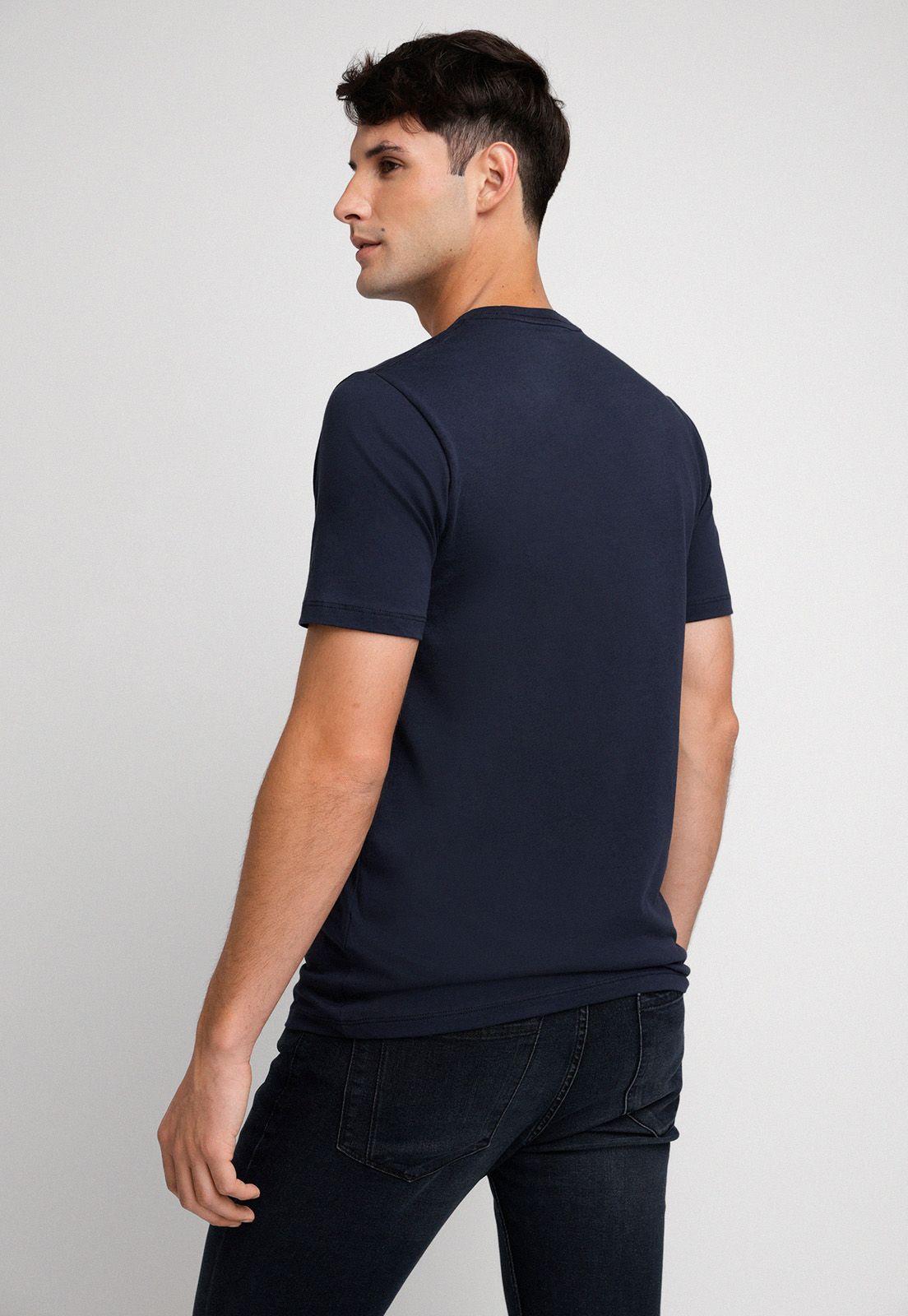Polera Hombre Básica 100% Algodón Navy-1