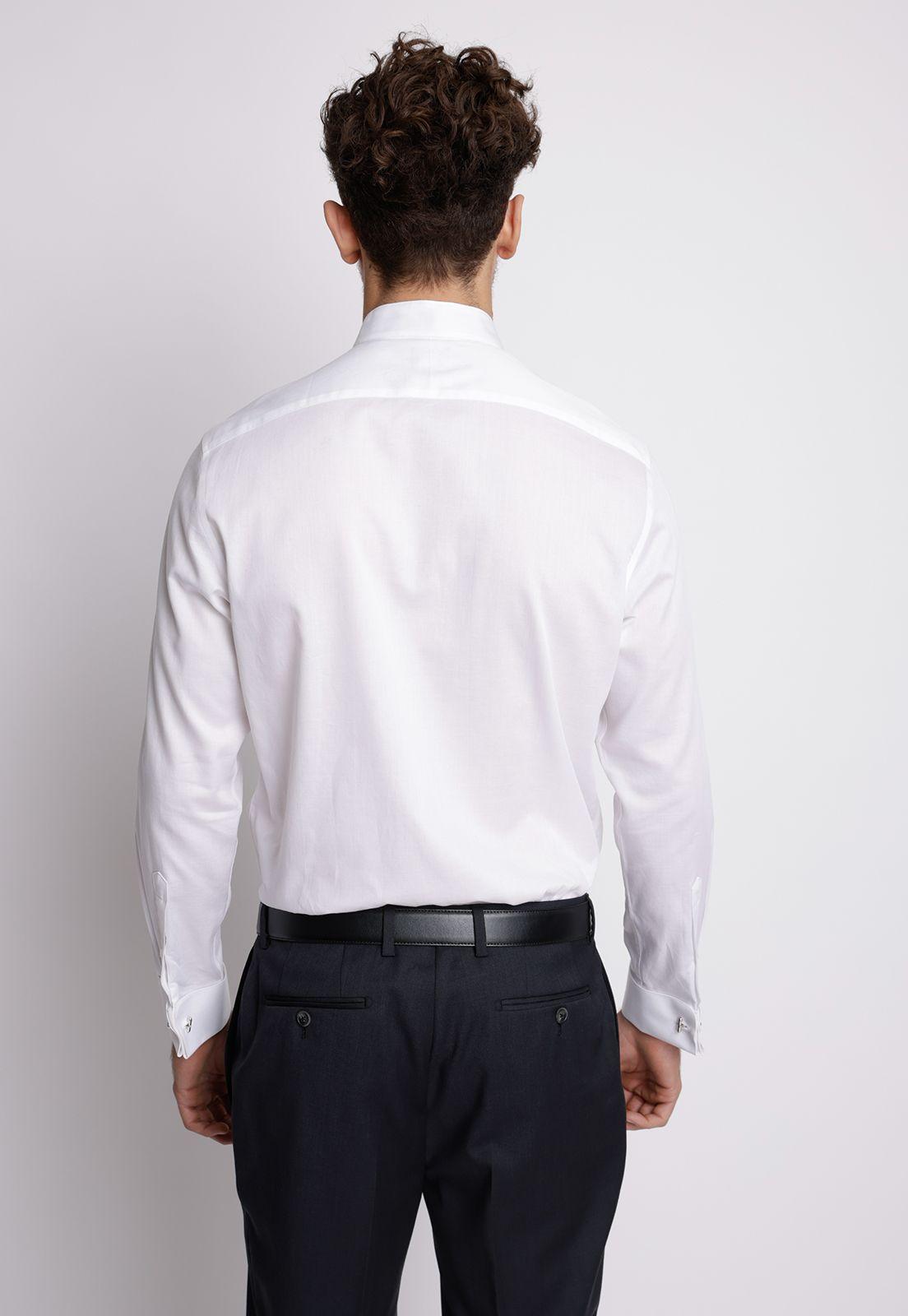 Camisa hombre Formal Slim Fit Luxury Algodón Blanco -1