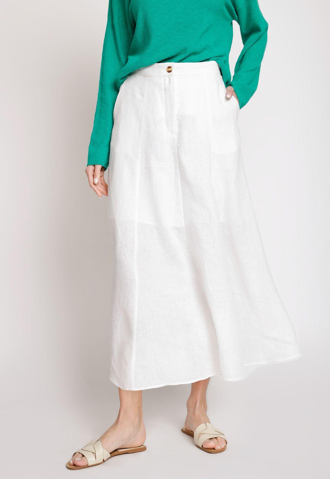 Falda de Mujer Modelo Eleonor Color Blanco-0