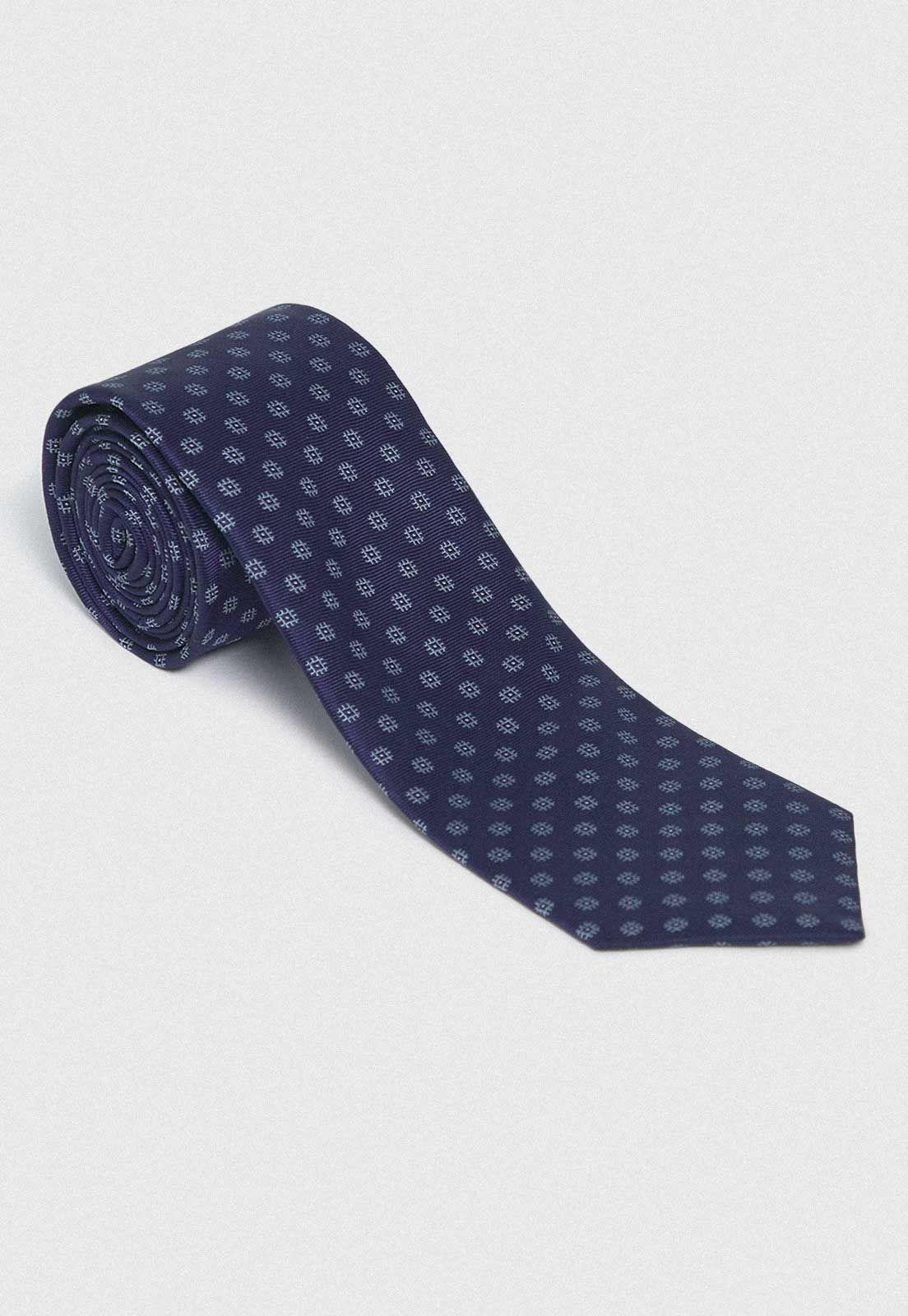 Corbata Formal Hombre Travel Seda Azul-0