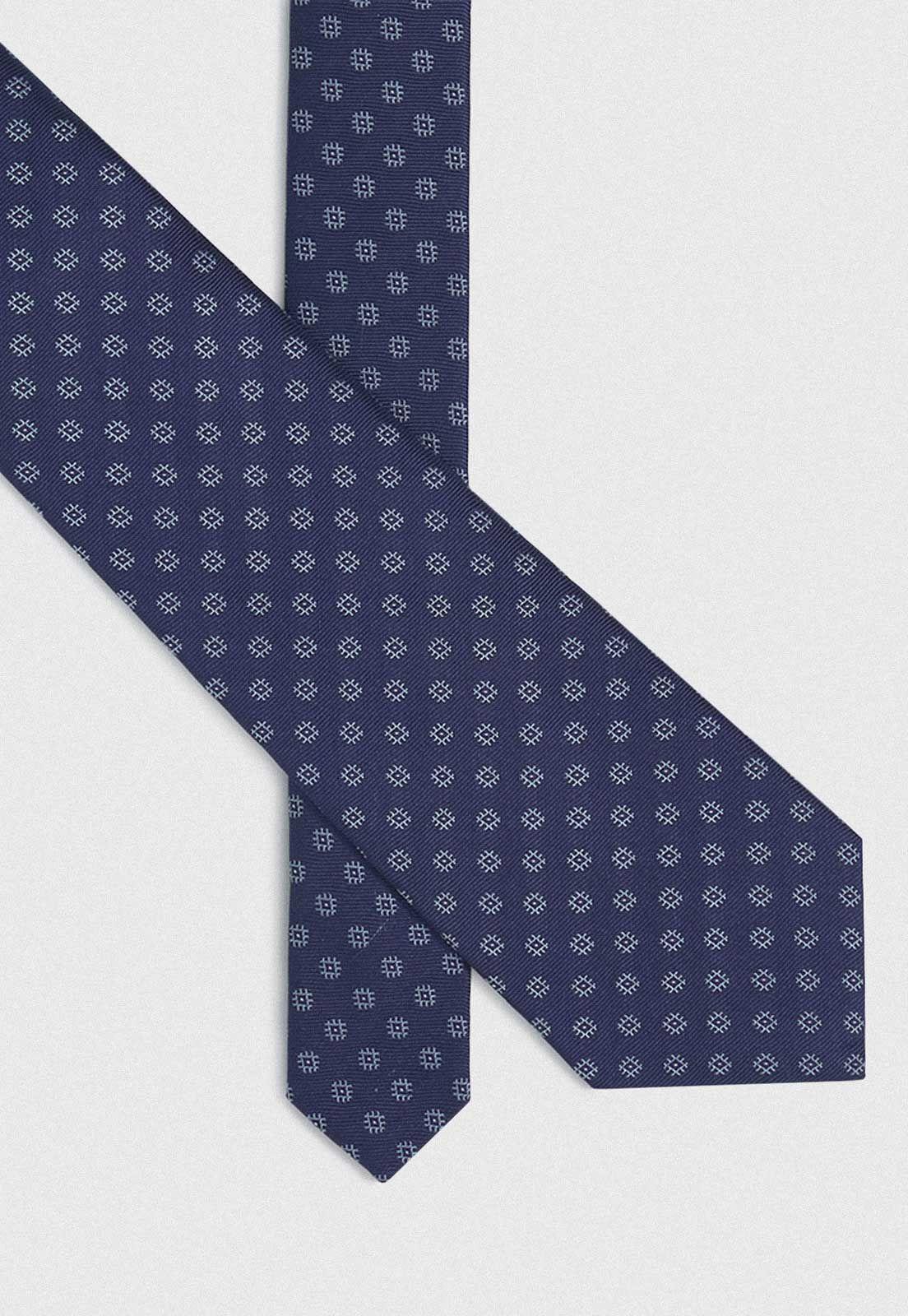 Corbata Formal Hombre Travel Seda Azul-1