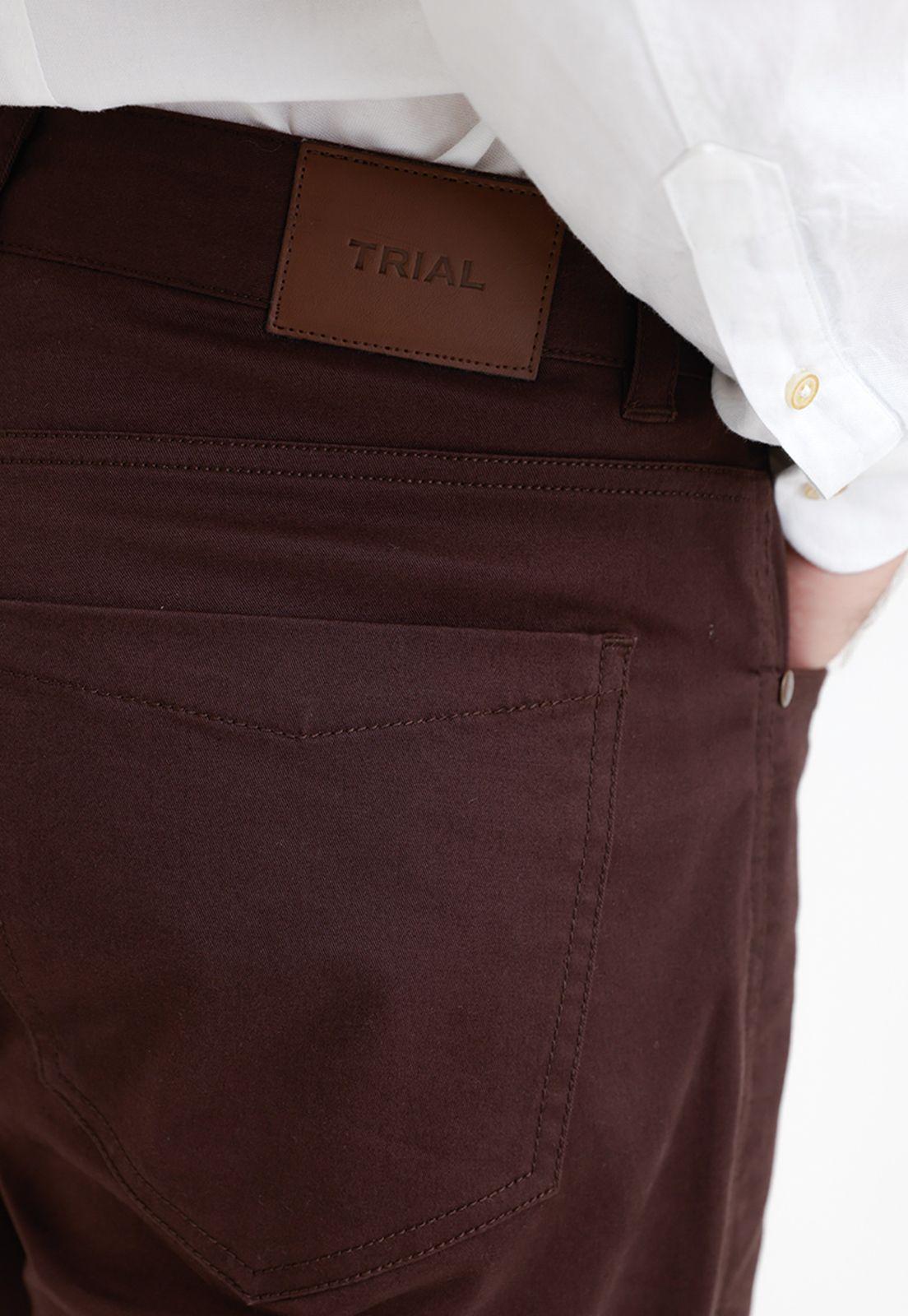 Pantalón Hombre Algodón Liso Slim Vilas Café-2
