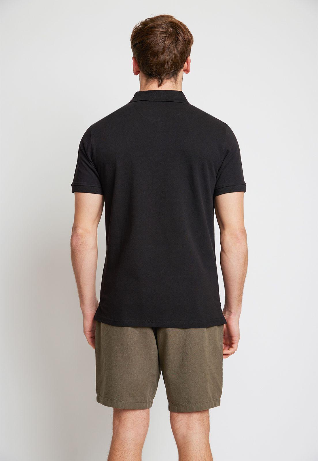 Polera Hombre Algodón Polo Regular Marini Negro-1