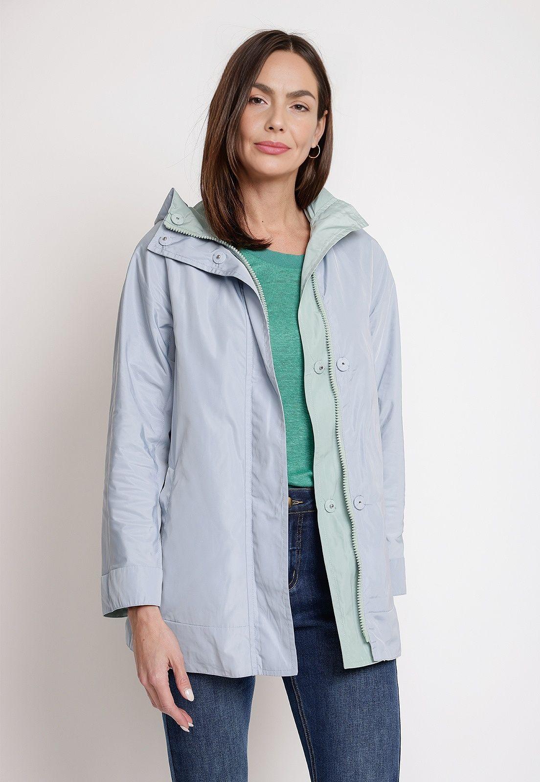 Chaqueta de Mujer Reversible Modelo Tara Color Verde-0