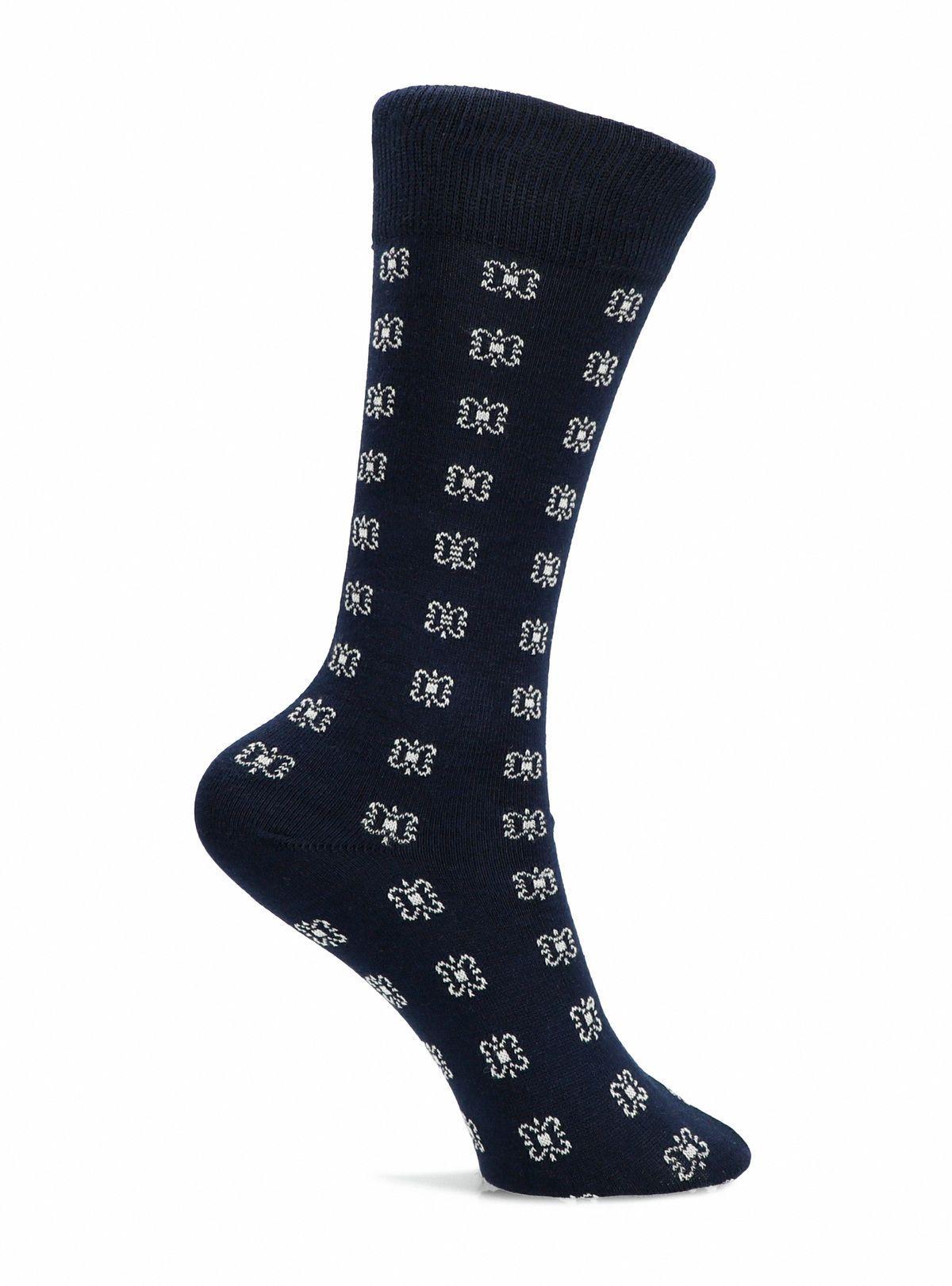Calcetín Casual Diseño Azul-0