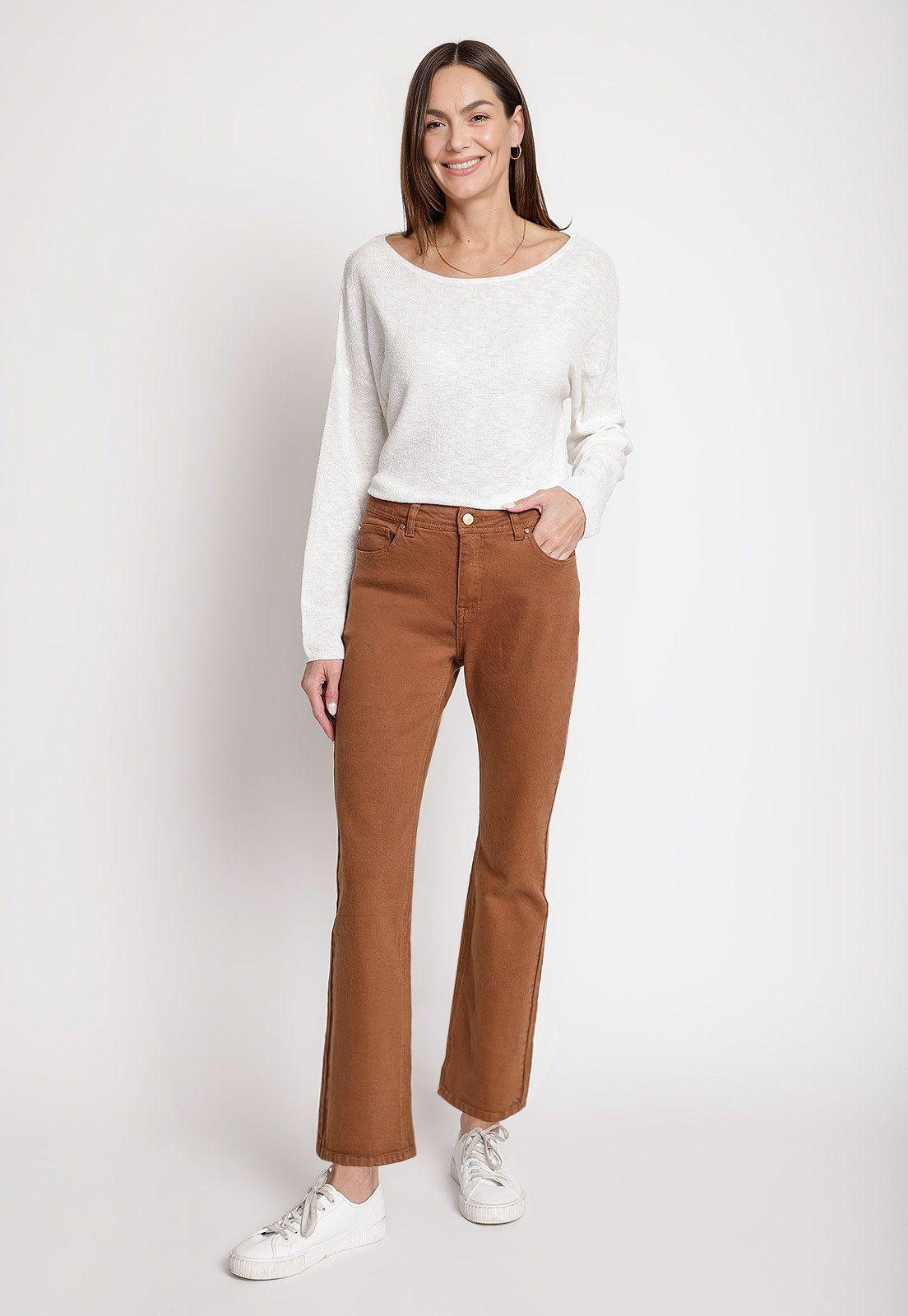 Jeans de Mujer Modelo Enebro Color Cafe-3