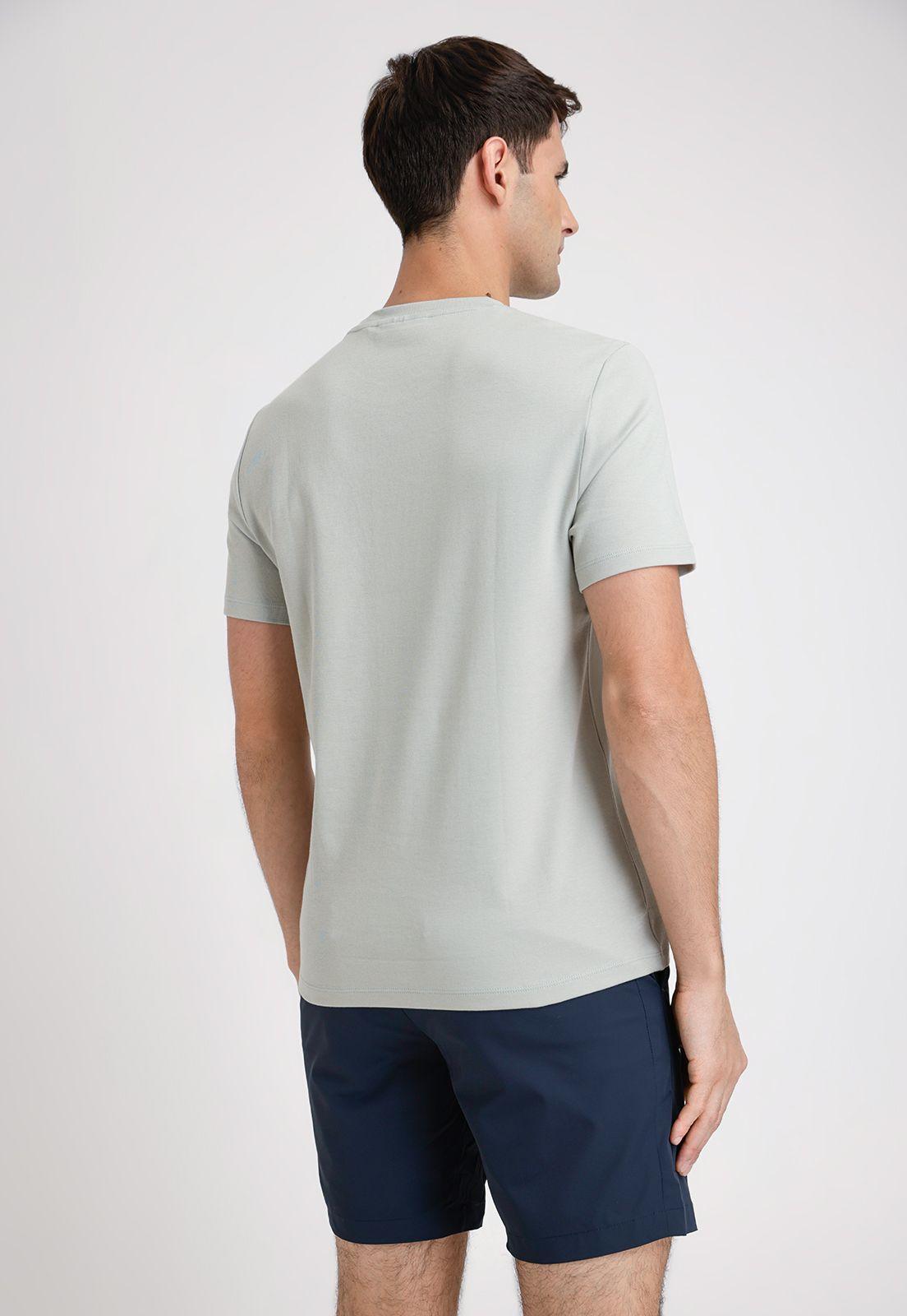 Polera Hombre Manga Corta Con Logo Verde Claro-1