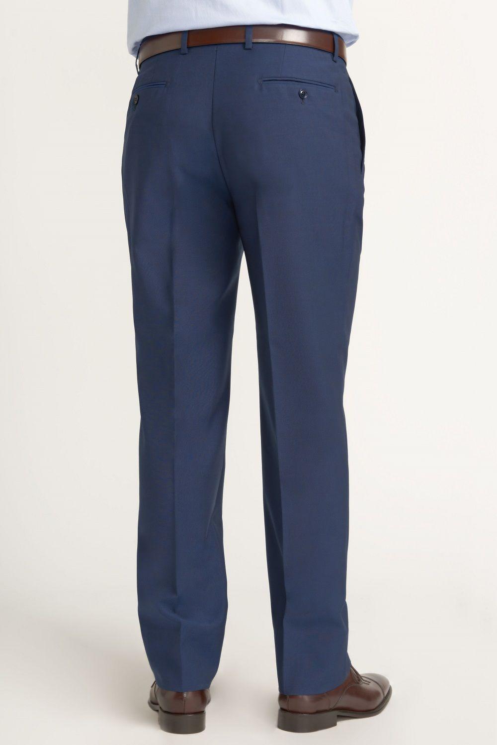 Pantalón Formal Hombre Slim Fit Business Lana Azulino-6