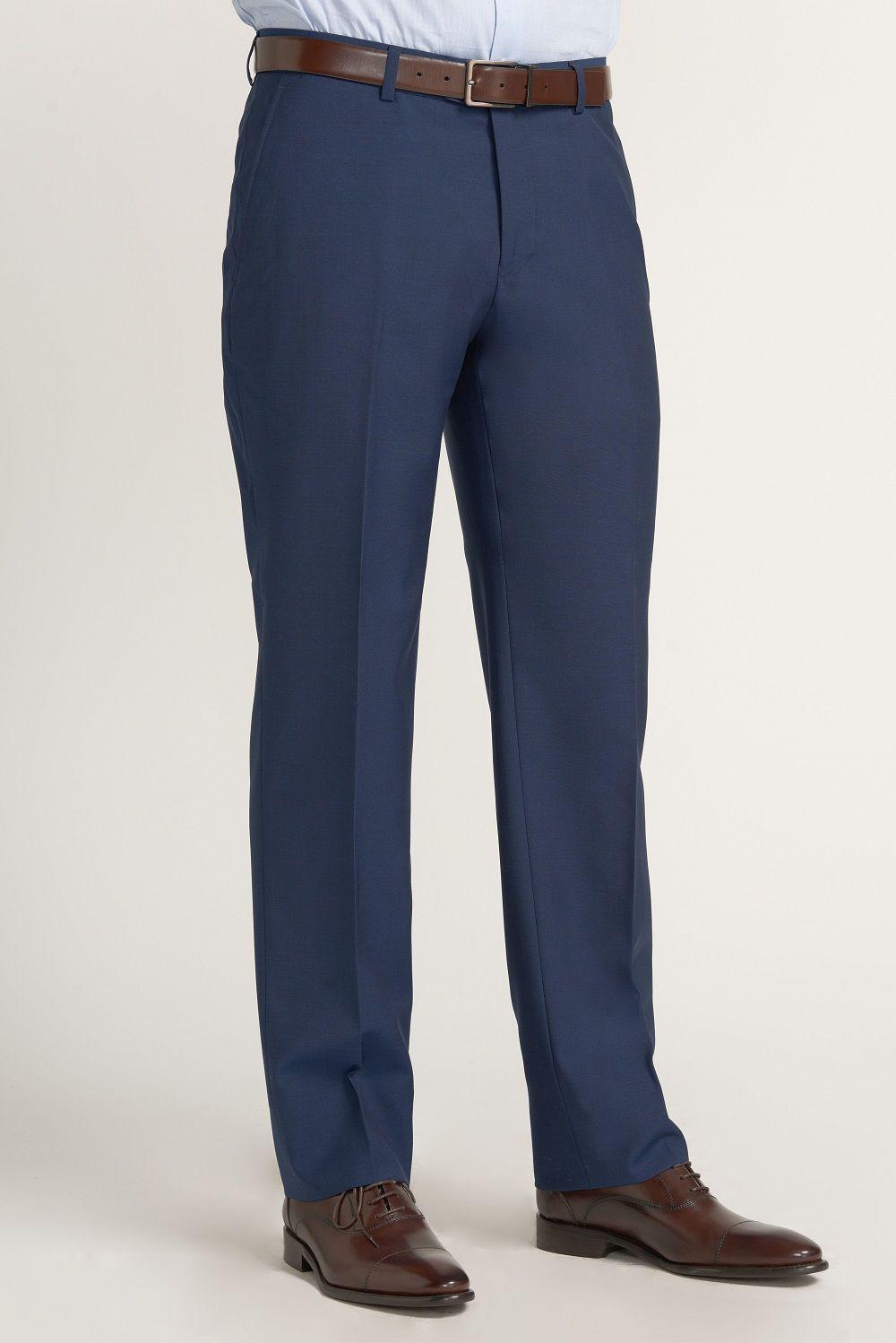 Pantalón Formal Hombre Slim Fit Business Lana Azulino-1