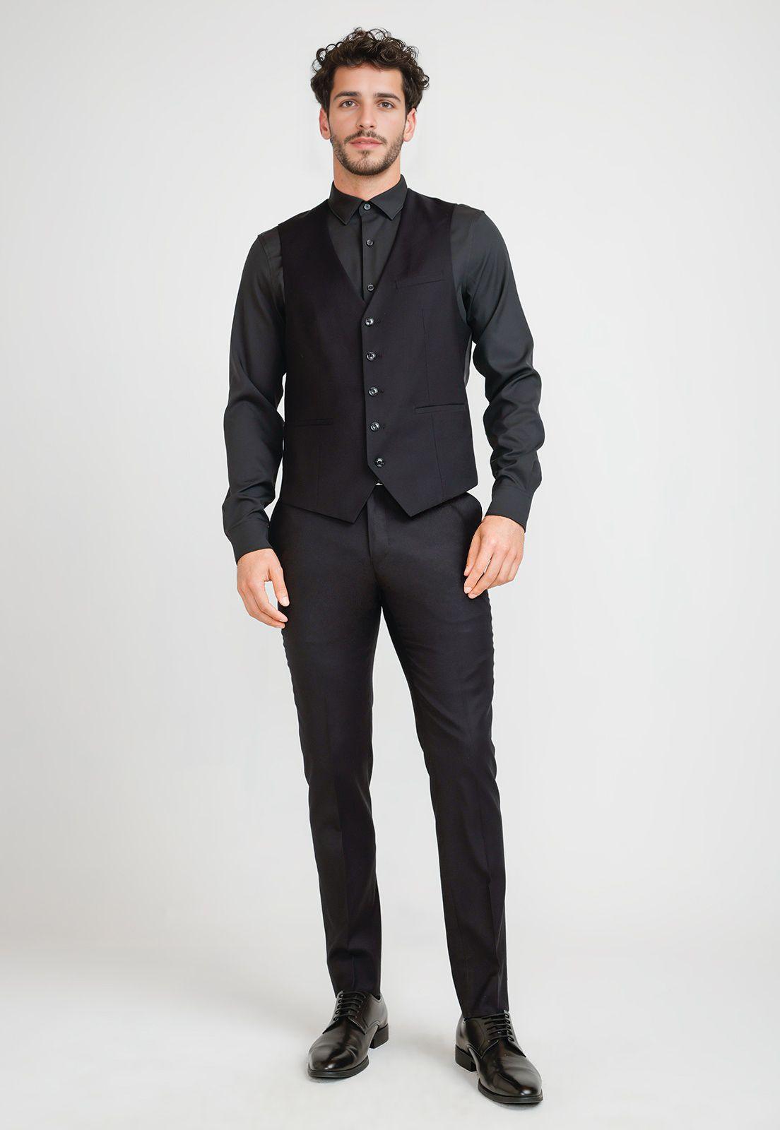 Gilet Formal Hombre Negro-3
