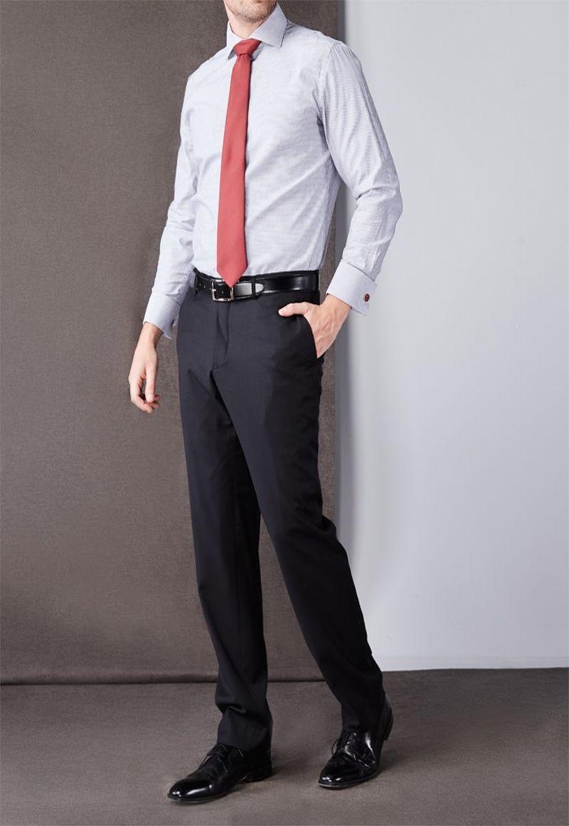 Camisa Executive Slim Francés Fantasía Gris Trial-0