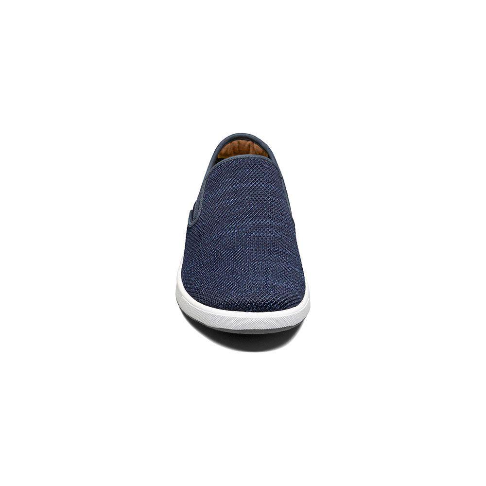 Mocasines Crossover Knit Plain Toe Slip On Azul-4