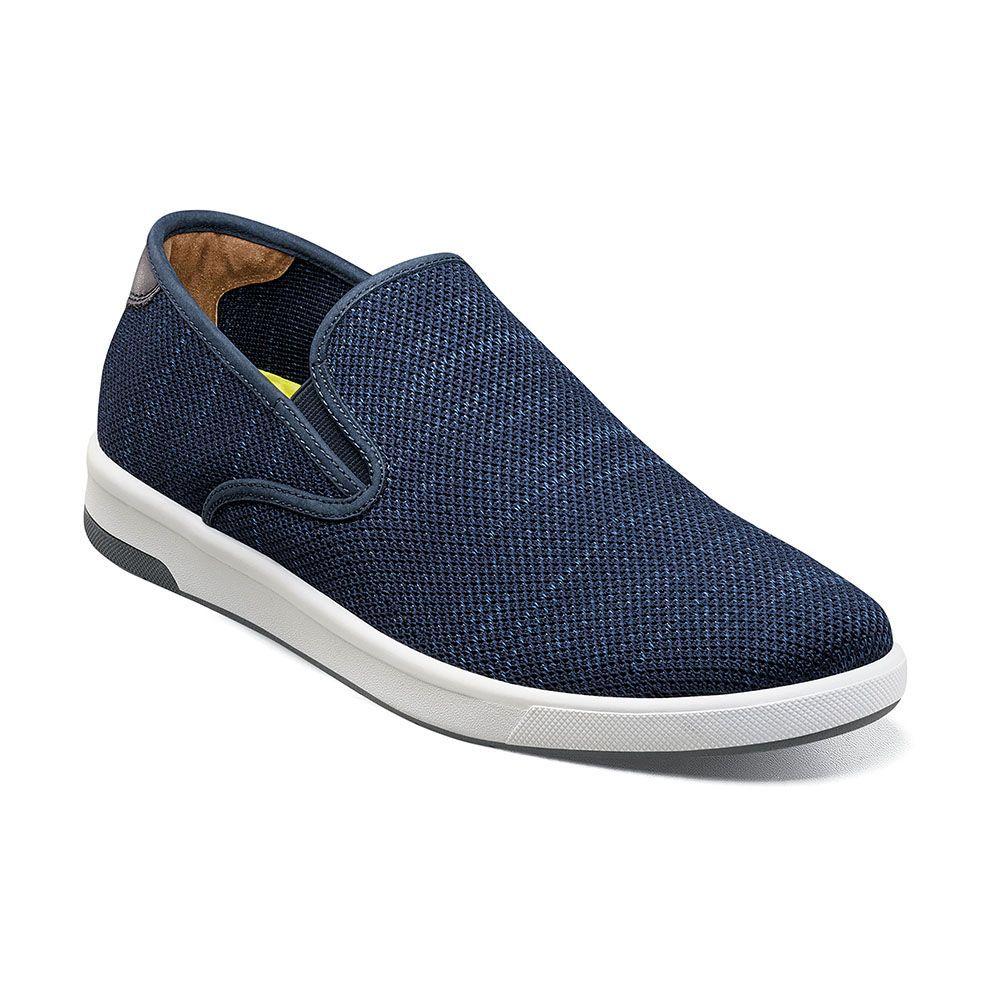 Mocasines Crossover Knit Plain Toe Slip On Azul-0