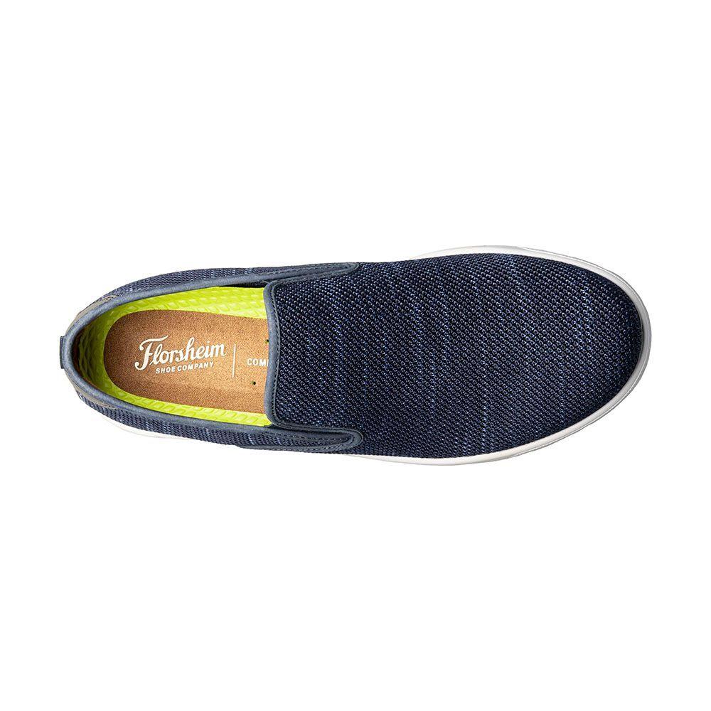 Mocasines Crossover Knit Plain Toe Slip On Azul-5