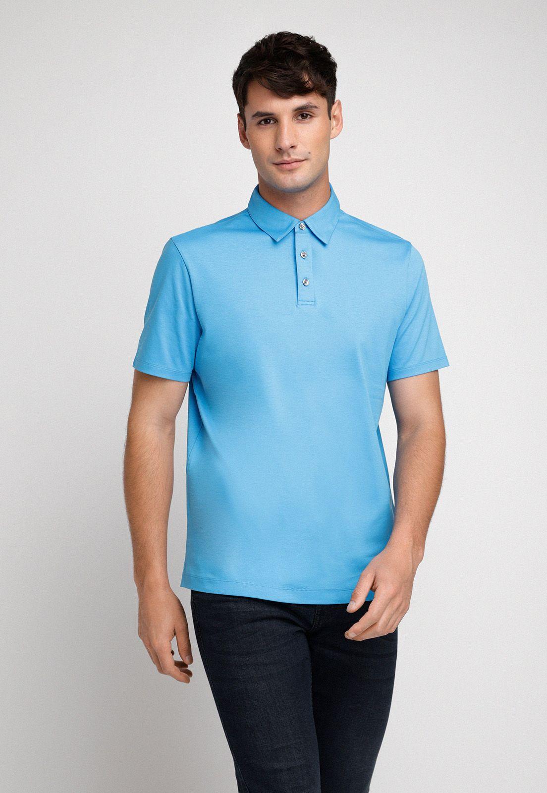 Polera Hombre Polo Lisa Azulino-0