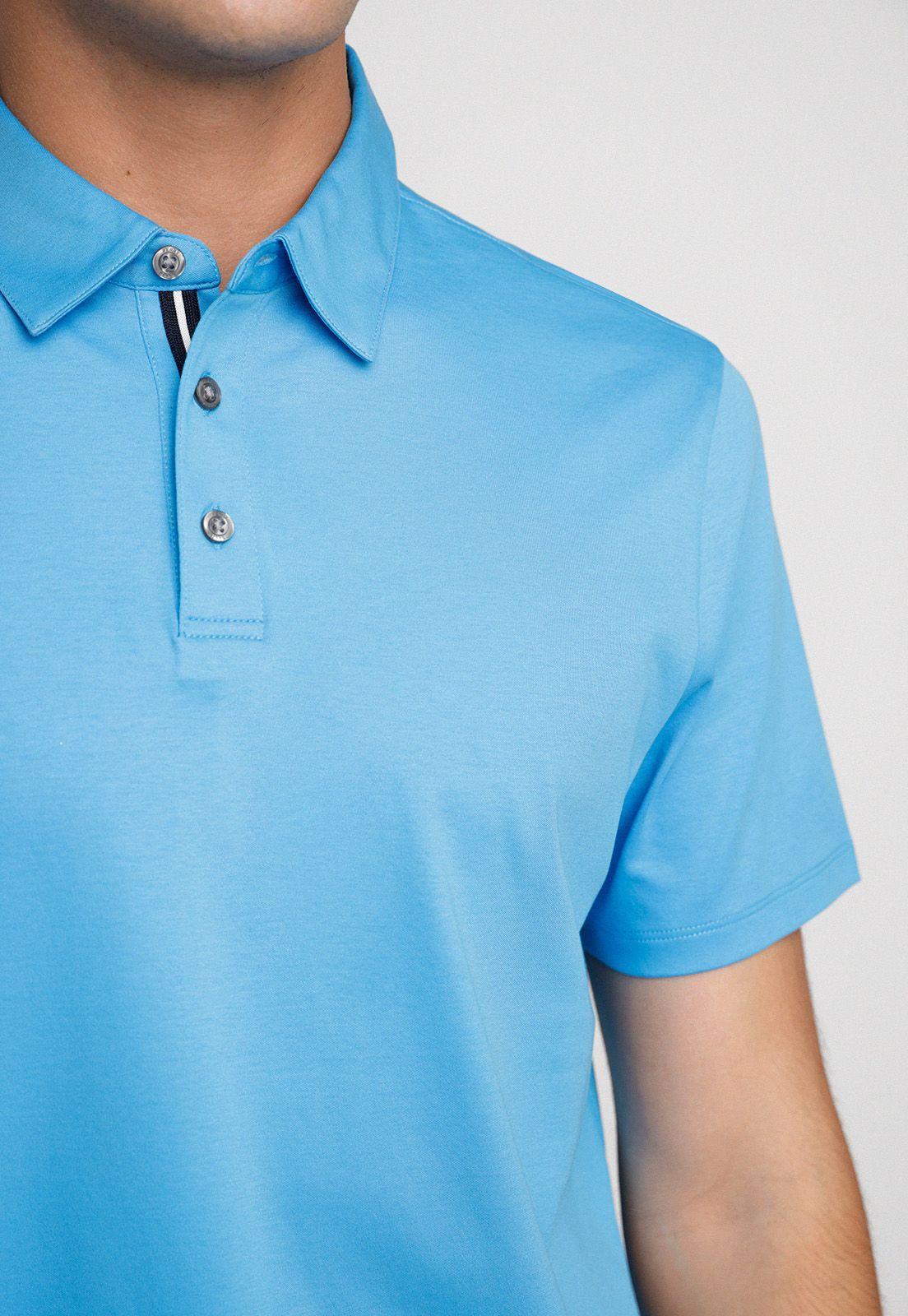 Polera Hombre Polo Lisa Azulino-2