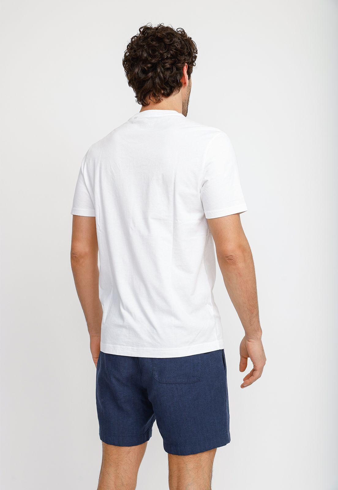 Polera Hombre Manga Corta Blanca OPKS2527-1