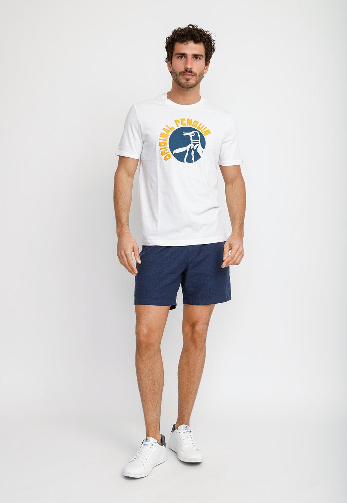 Polera Hombre Manga Corta Blanca OPKS2527-3