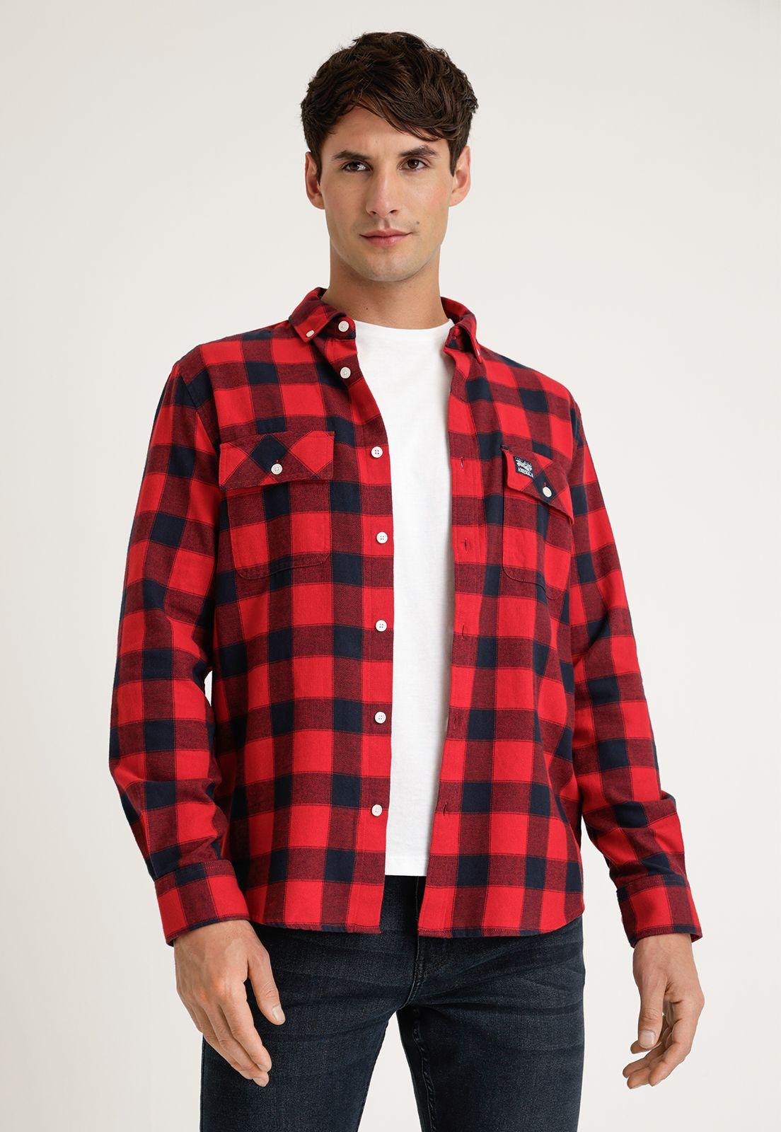 Camisa Hombre Manga Larga Franela-0