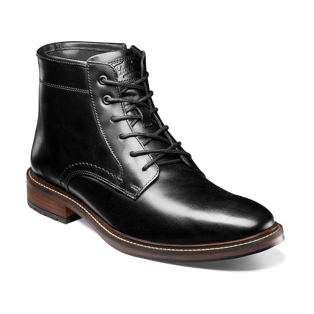 Botines Casual Forge Plain Toe Lace Up Negro-0