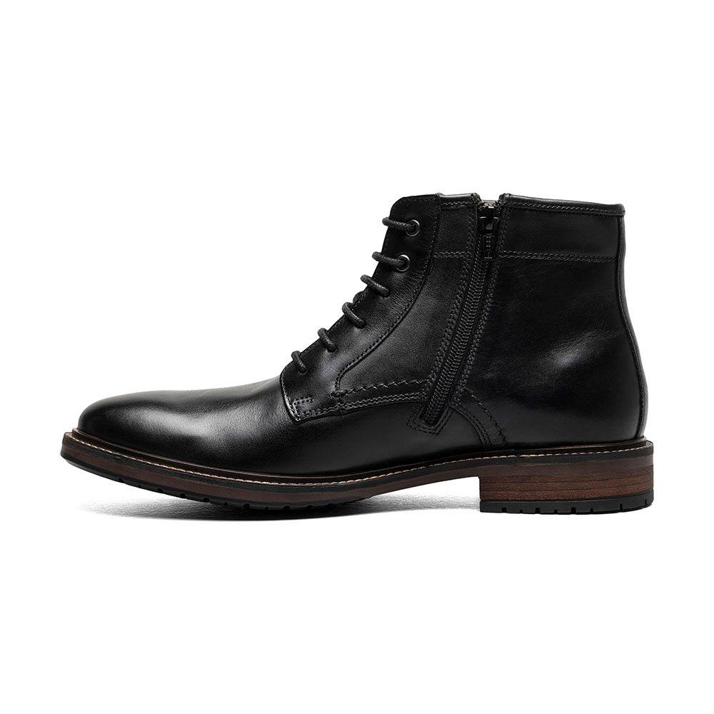 Botines Casual Forge Plain Toe Lace Up Negro-4