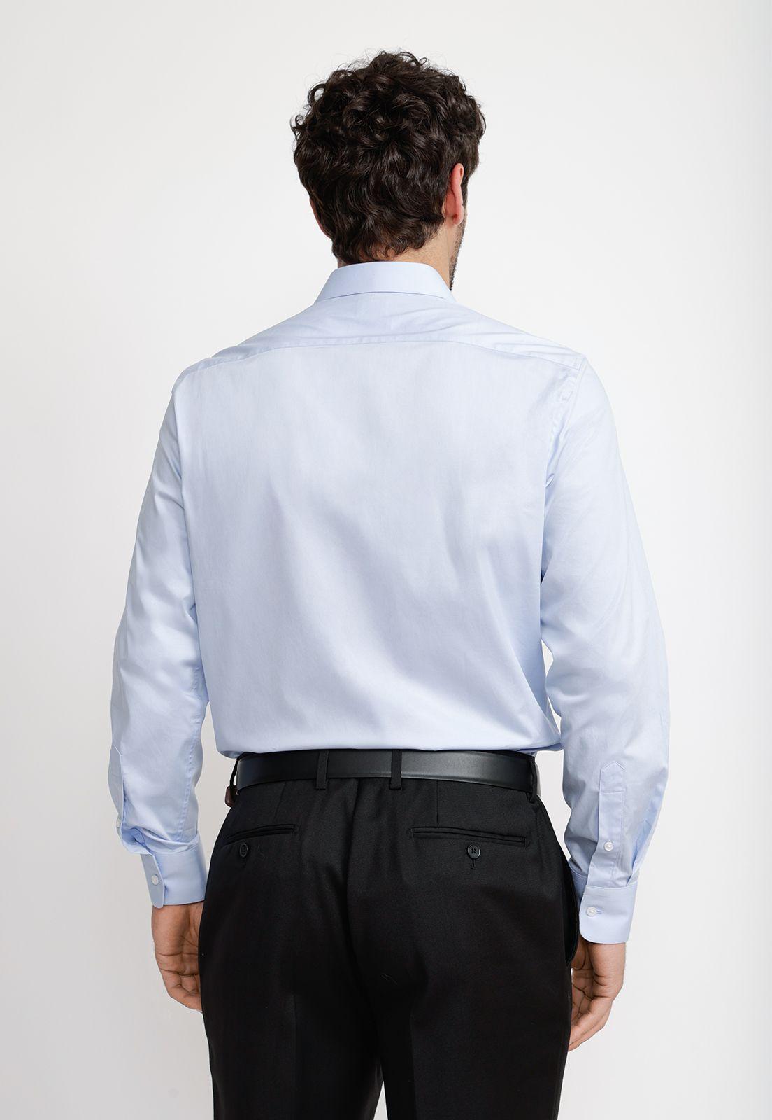 Camisa Hombre Formal Popelina Dynamic Celeste-1