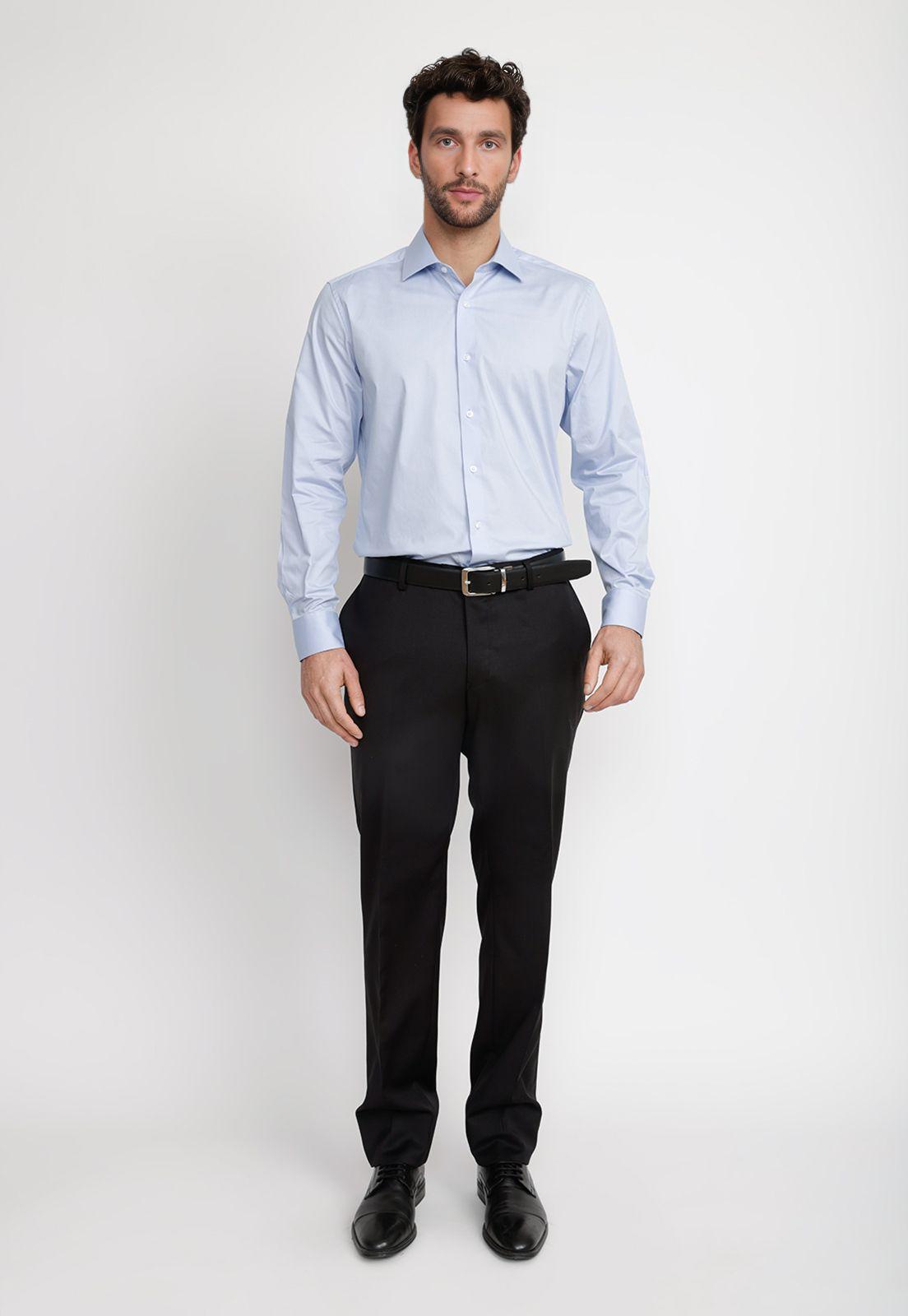 Camisa Hombre Formal Popelina Dynamic Celeste-3