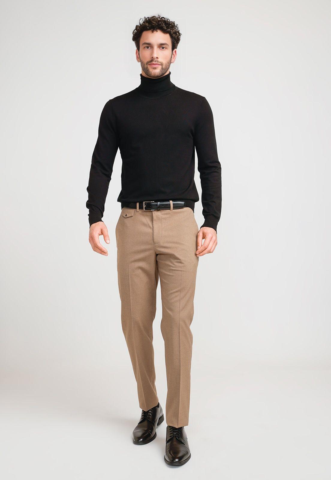 Pantalón Formal Hombre Suit Separate Café-3
